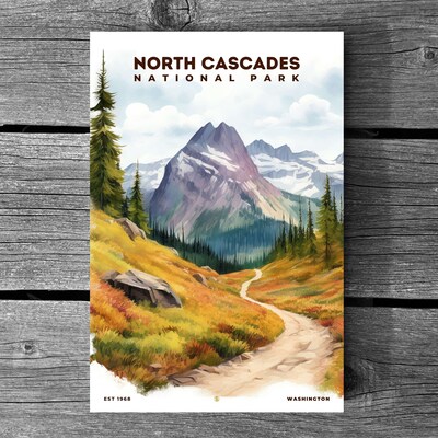 North Cascades National Park Poster, Travel Art, Office Poster, Home Decor | S8 - image3